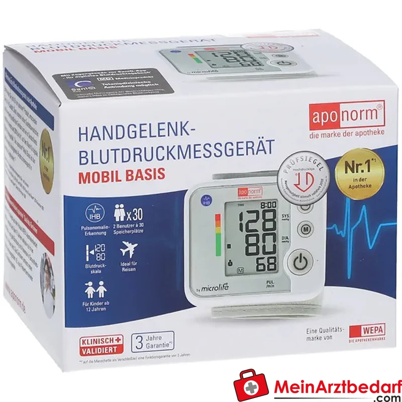 aponorm Mobil Basis Handgelenk-Blutdruckmessgerät 13,5–21,5 cm 1 St.