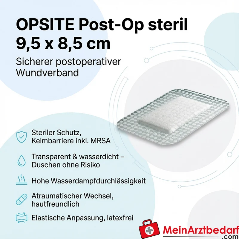 OPSITE Post-Op steril Wundverband 9,5 x 8,5 cm 5 Stück