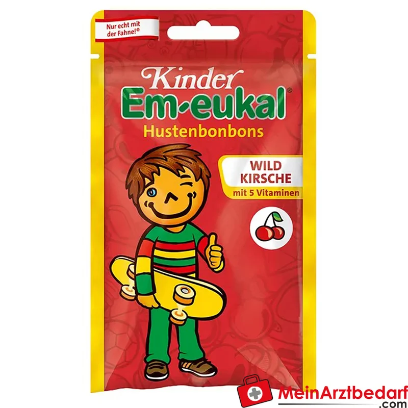 Em-eukal Kinder Wildkirsche Bonbons mit Vit. C, B6, B12 & Folsäure 75 g