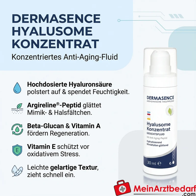 DERMASENCE Hyalusome Konzentrat Hyaluronsäure & Argireline Peptid Fluid 30 ml