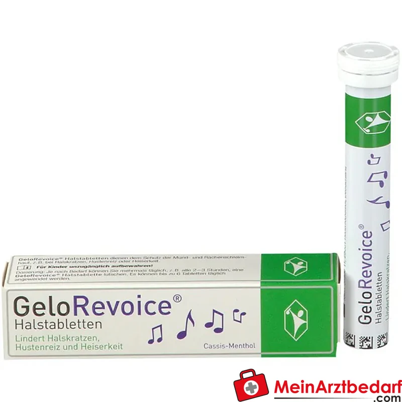 GeloRevoice Halstabletten Hyaluronsäure, Xanthan & Carbomer 20 Stück