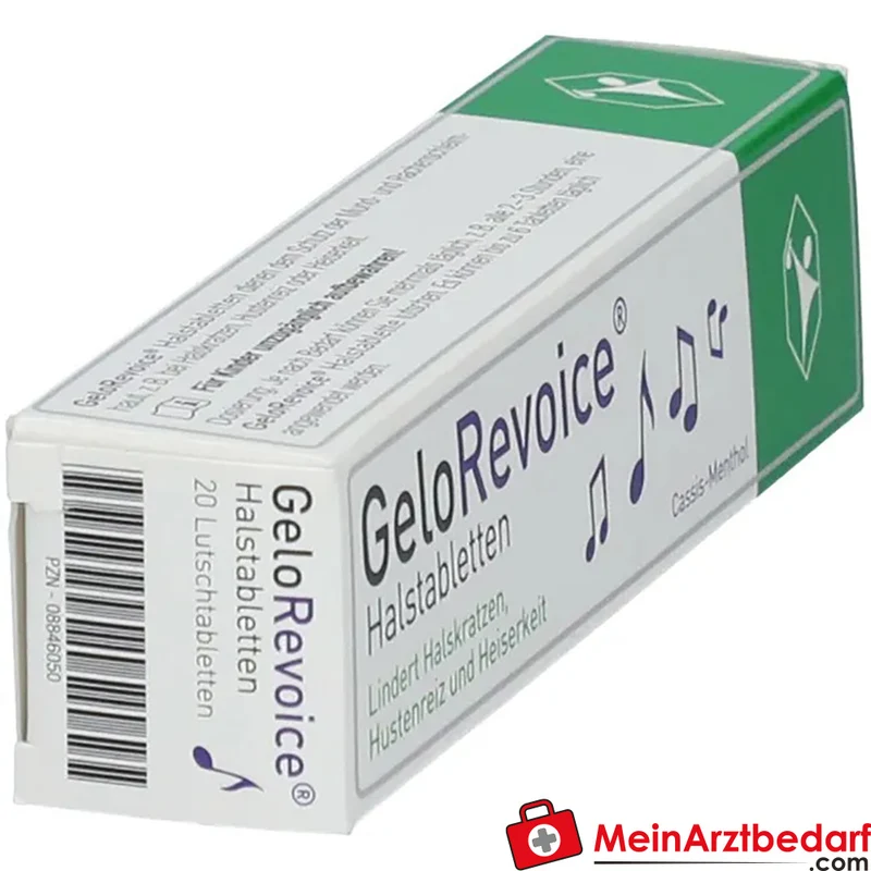 GeloRevoice Halstabletten Hyaluronsäure, Xanthan & Carbomer 20 Stück