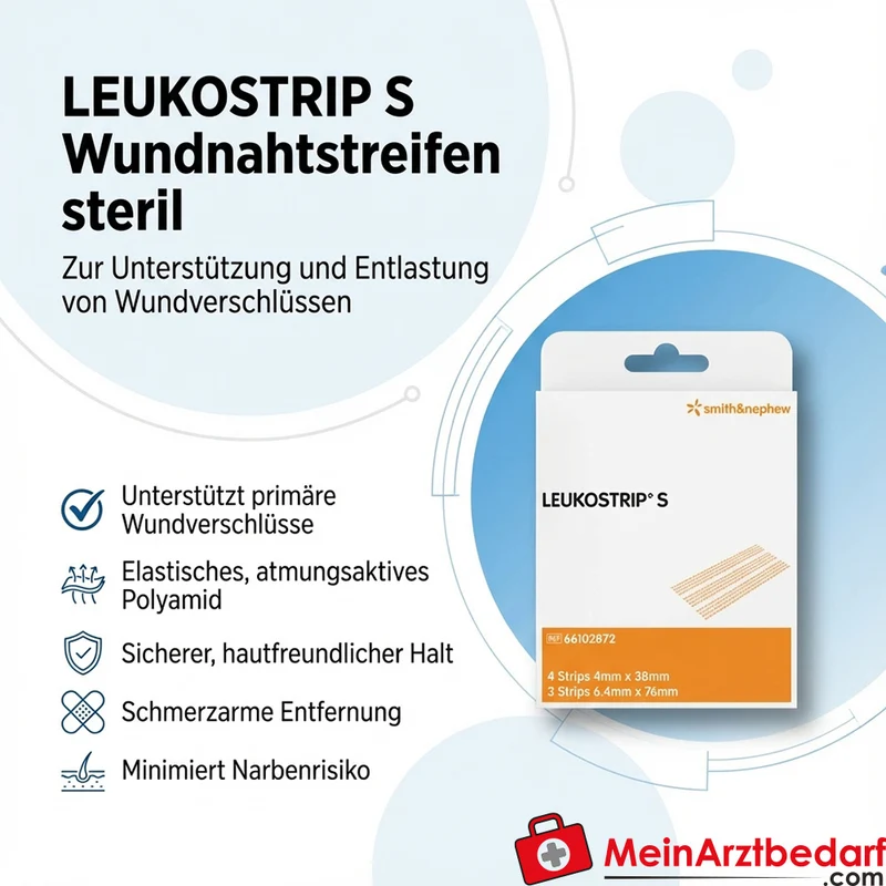 LEUKOSTRIP Wundnahtstreifen steril S skin tone Polyamid 1 Stück