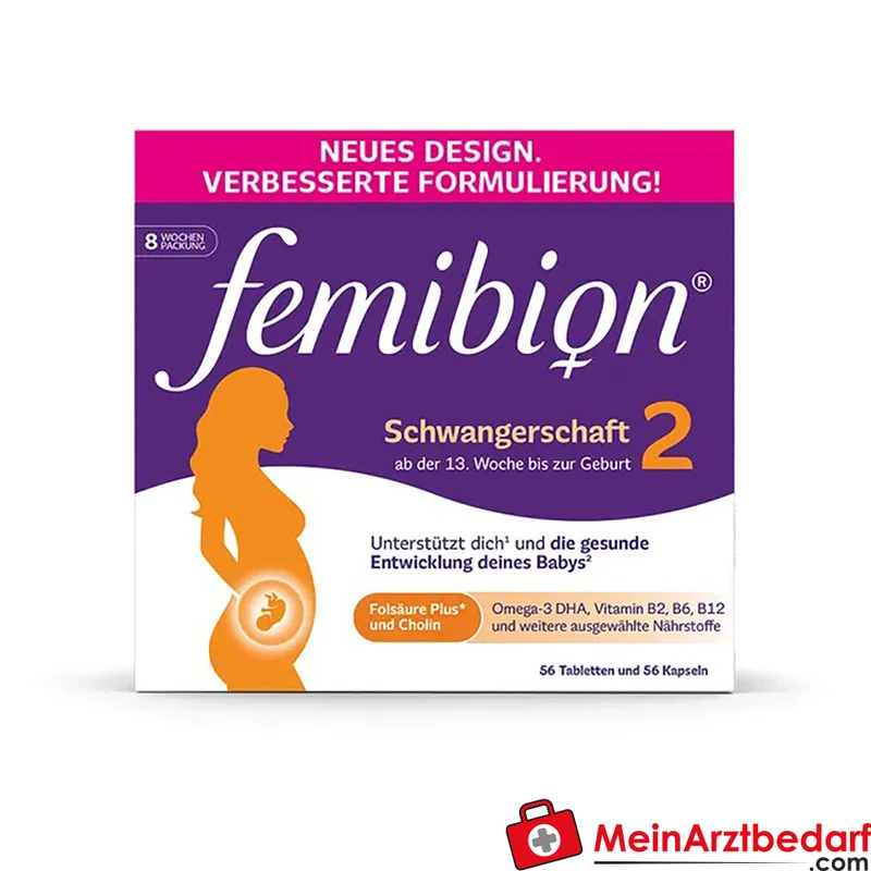Femibion® 2 Schwangerschaft Folsäure & Metafolin Tabletten 2 x 56 St.