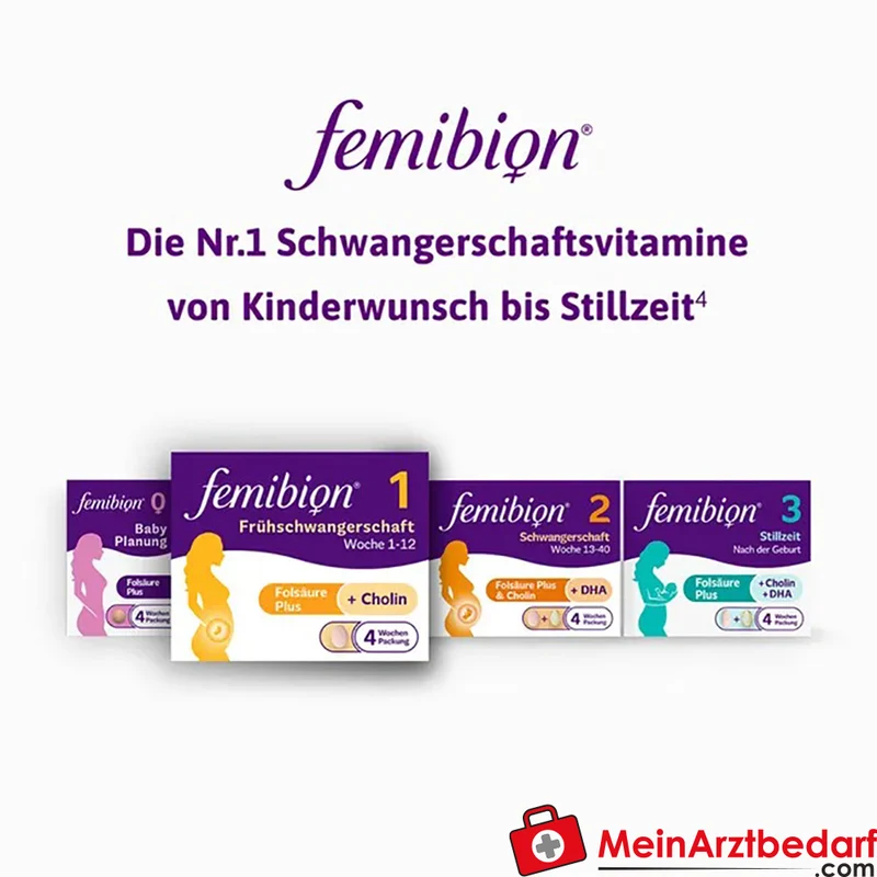 Femibion 1 Frühschwangerschaft Tabletten 800 µg Folsäure (Metafolin) 56 St.