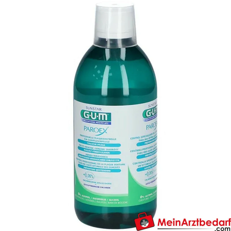 GUM Paroex Mundspülung 0,06% Chlorhexidin 0,05% CPC alkoholfrei 500 ml