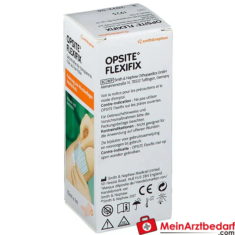 OPSITE Flexifix unsteril Polyurethan-Fixierfolie 10 cm x 1 m Rolle