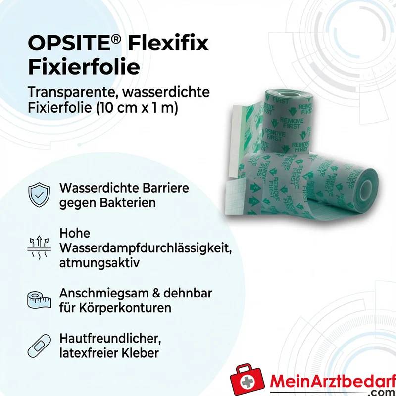 OPSITE Flexifix unsteril Polyurethan-Fixierfolie 10 cm x 1 m Rolle