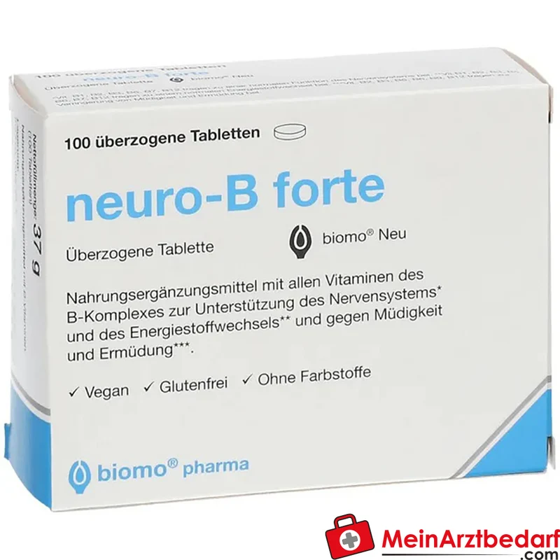biomo neuro-B forte B‑Vitamine Thiamin 25 mg B6 20 mg B12 9 µg Tabletten 100 Stück