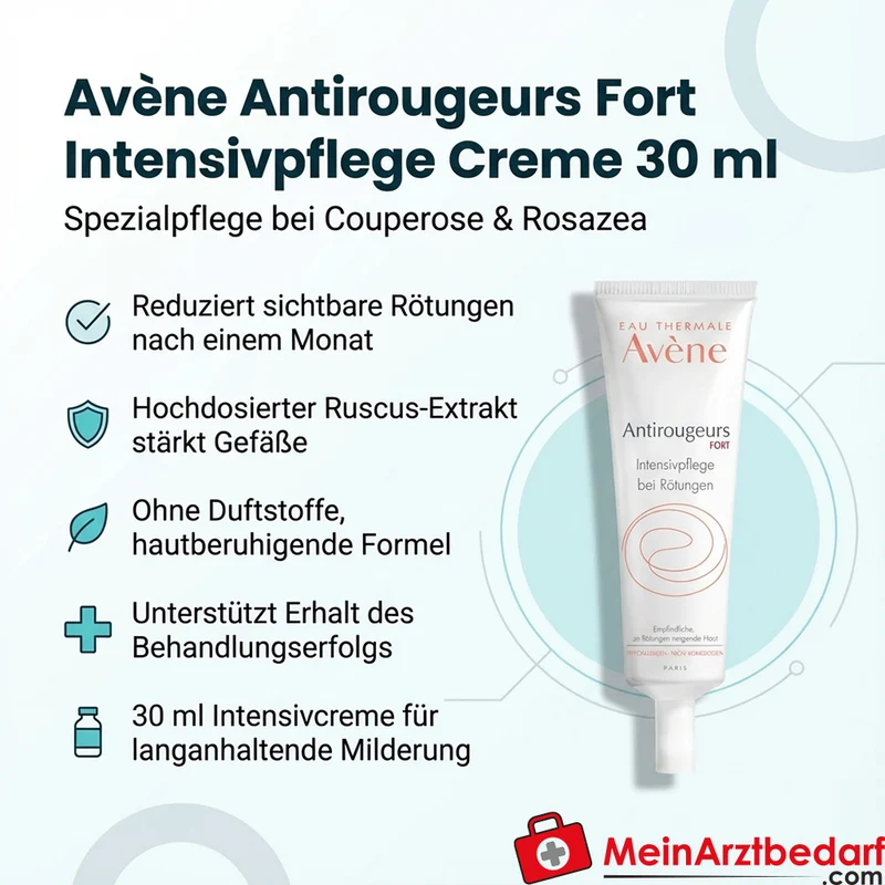 Avène Antirougeurs Fort Intensivpflege Creme mit Ruscus-Extrakt 30 ml