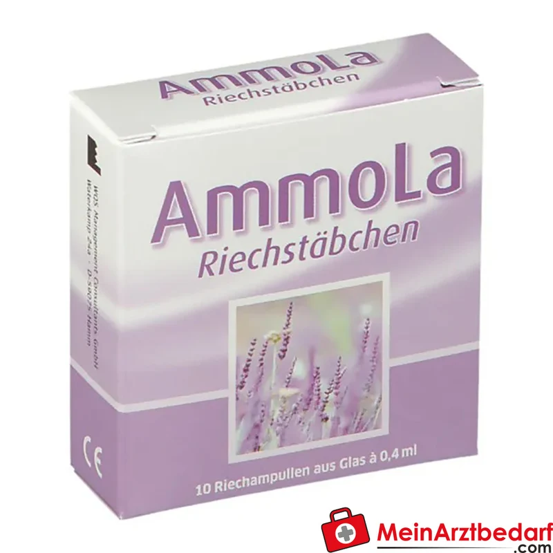 AmmoLa Riechstäbchen Lavendelöl, Ammoniak Glasampullen 10 x 0,4 ml