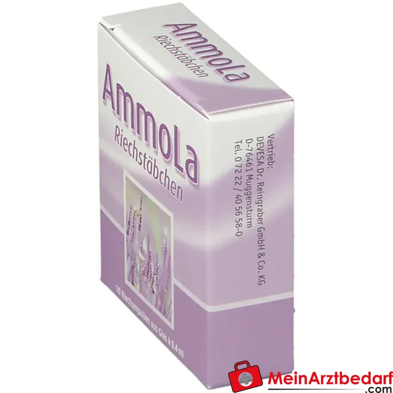 AmmoLa Riechstäbchen Lavendelöl, Ammoniak Glasampullen 10 x 0,4 ml