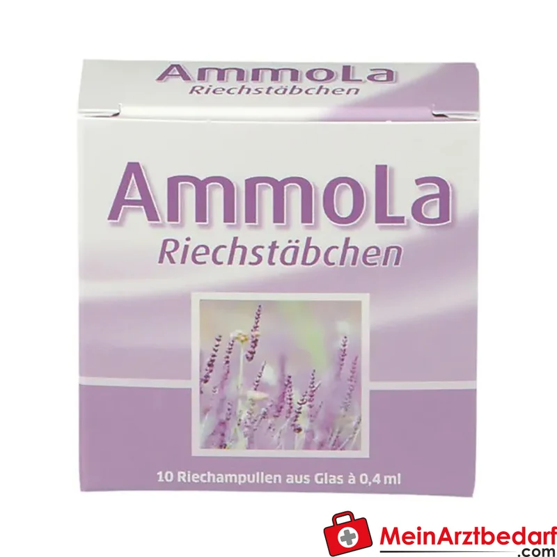 AmmoLa Riechstäbchen Lavendelöl, Ammoniak Glasampullen 10 x 0,4 ml