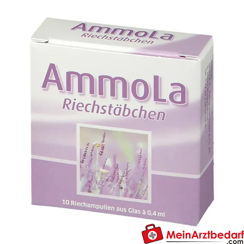 AmmoLa Riechstäbchen Lavendelöl, Ammoniak Glasampullen 10 x 0,4 ml