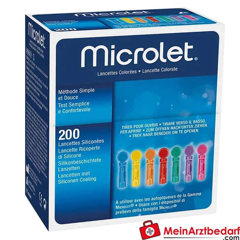 Microlet Einmallanzetten kompatibel mit Microlet 2 Stechhilfe 200 Stück