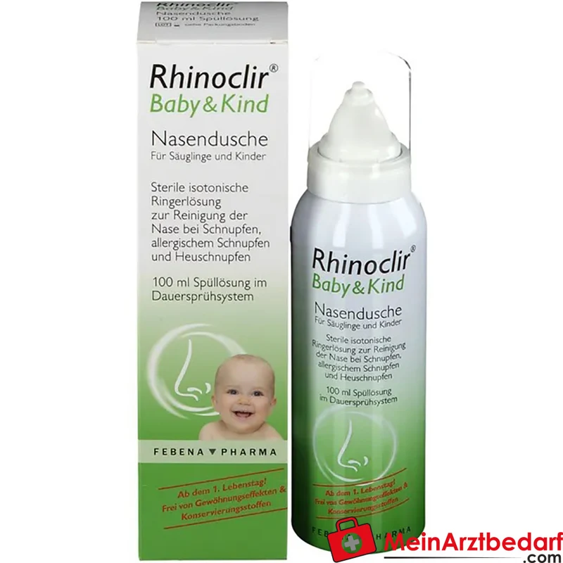 Rhinoclir Baby & Kind Nasendusche sterile isotonische Ringerlösung 100 ml