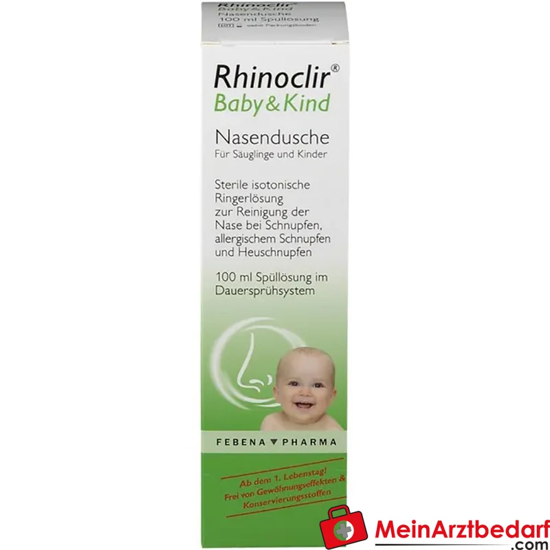 Rhinoclir Baby & Kind Nasendusche sterile isotonische Ringerlösung 100 ml