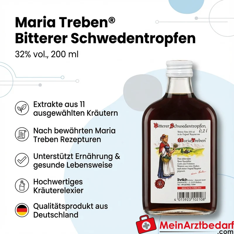 Maria Treben Bitterer Schwedentropfen 32% vol. Tropfen 200 ml