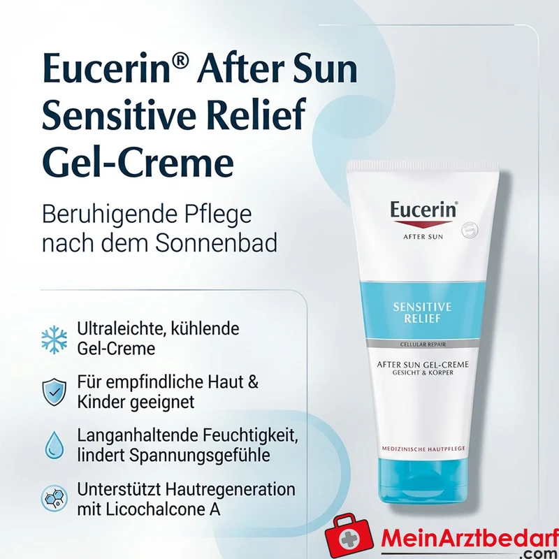 Eucerin After Sun Sensitive Relief Gel-Creme mit Dexpanthenol und Licochalcone A 200 ml