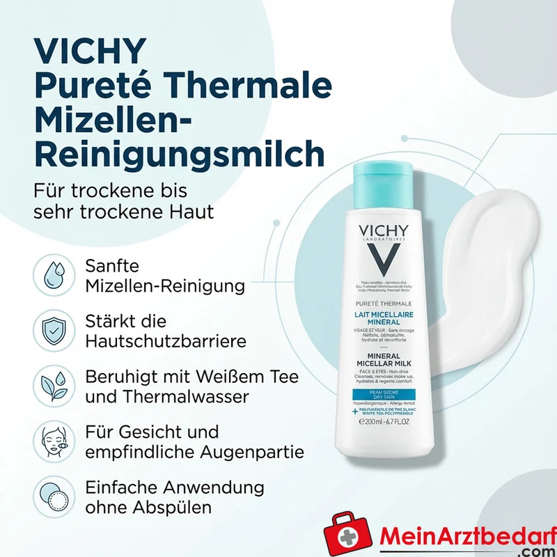 VICHY Pureté Thermale Minéral Mizellen-Reinigungsmilch 200 ml