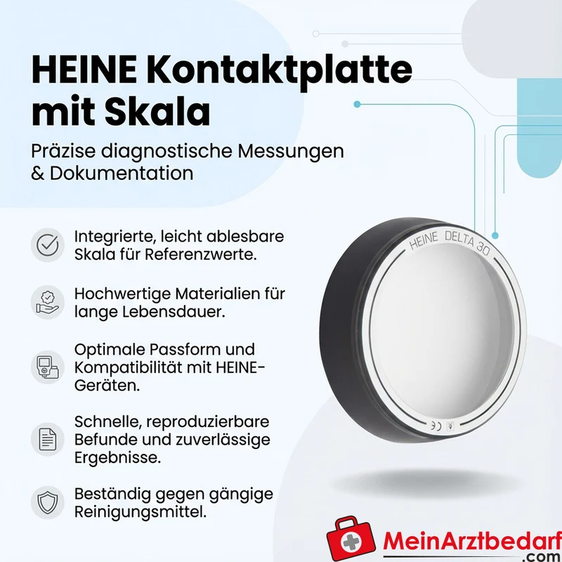 HEINE Kontaktscheibe mit Skala für DELTA 30 / 30 PRO / 30 UV Dermatoskop