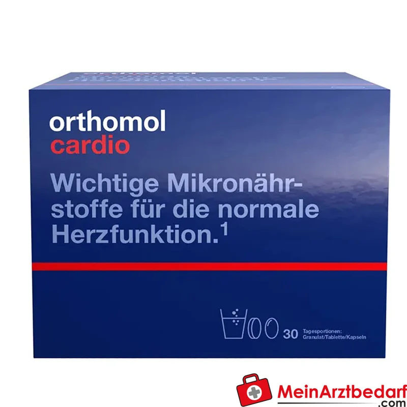 Orthomol Cardio Magnesium, Omega-3, Vitamin D3 Granulat/Tabletten/Kapseln 30 Tagesportionen