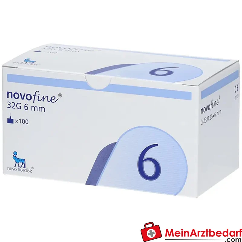 NovoFine Einwegnadeln 0,32 x 6 mm (32G) konisch steril 100 Stück