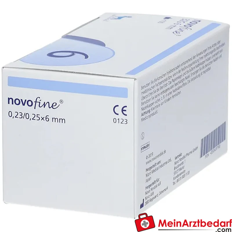 NovoFine Einwegnadeln 0,32 x 6 mm (32G) konisch steril 100 Stück
