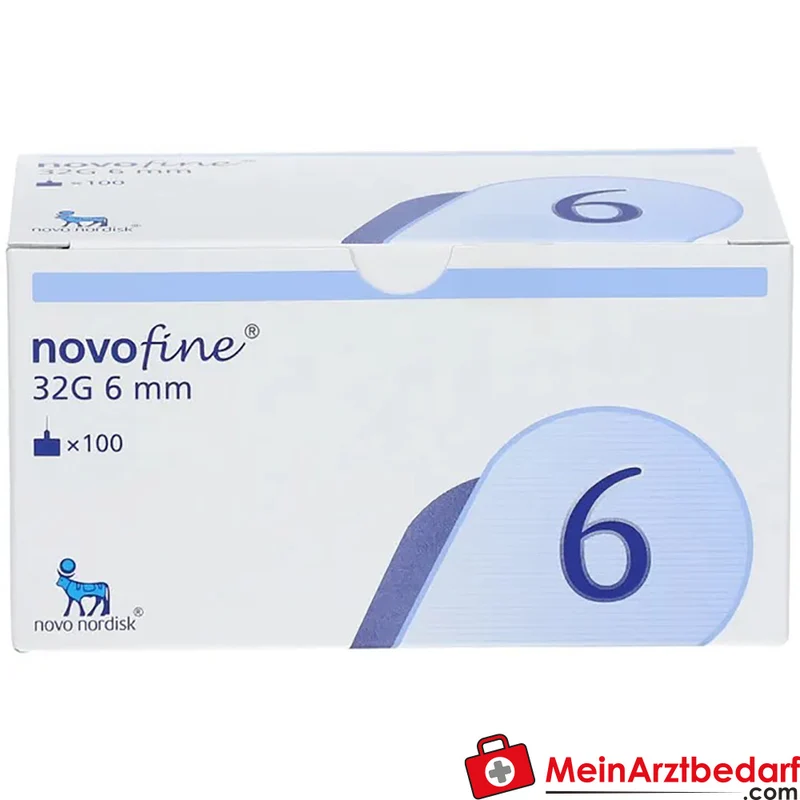 NovoFine Einwegnadeln 0,32 x 6 mm (32G) konisch steril 100 Stück