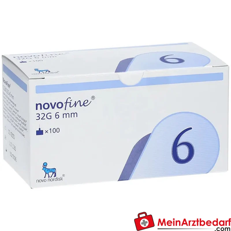 NovoFine Einwegnadeln 0,32 x 6 mm (32G) konisch steril 100 Stück