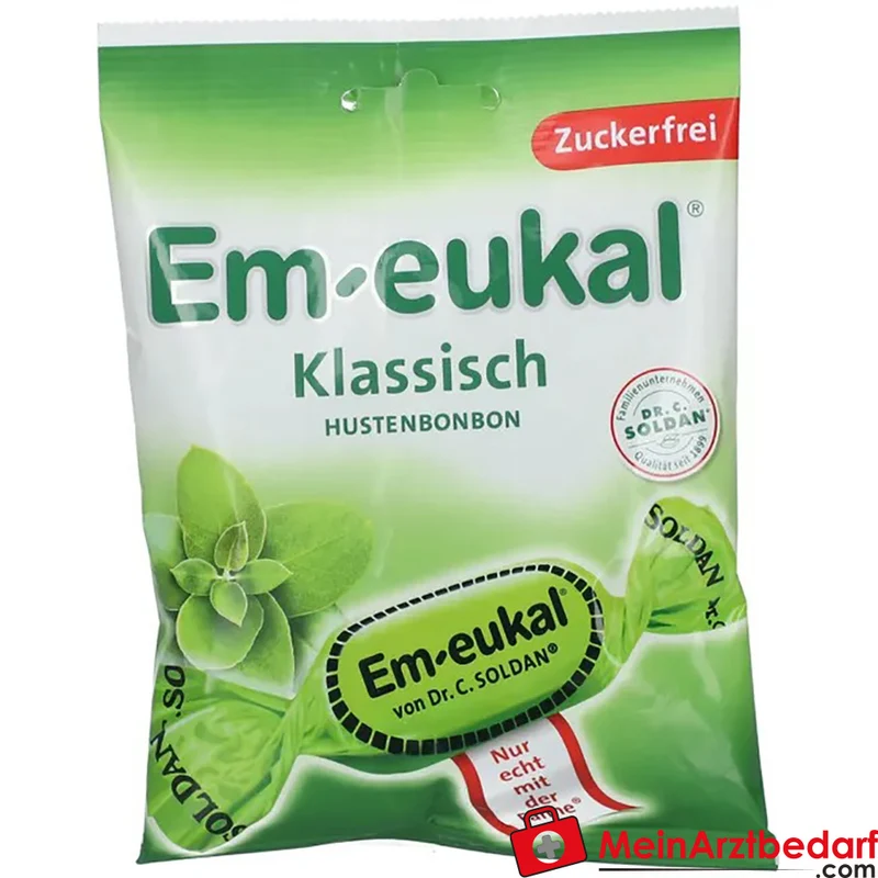 Em-eukal Klassisch zuckerfrei Menthol‑Eukalyptus Bonbons 75 g
