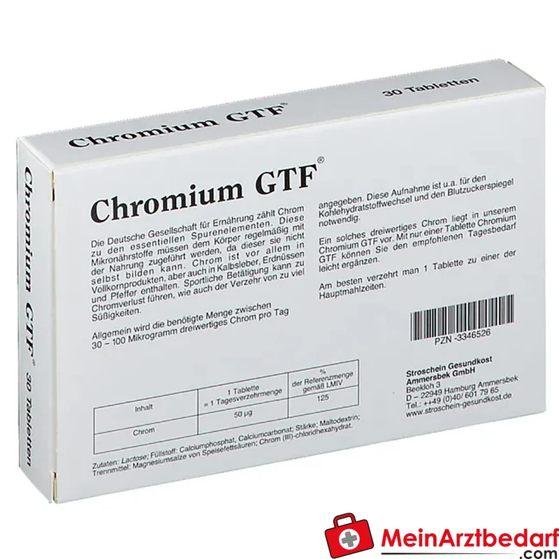 Chromium GTF Chrom 50 µg Tabletten 30 Stück