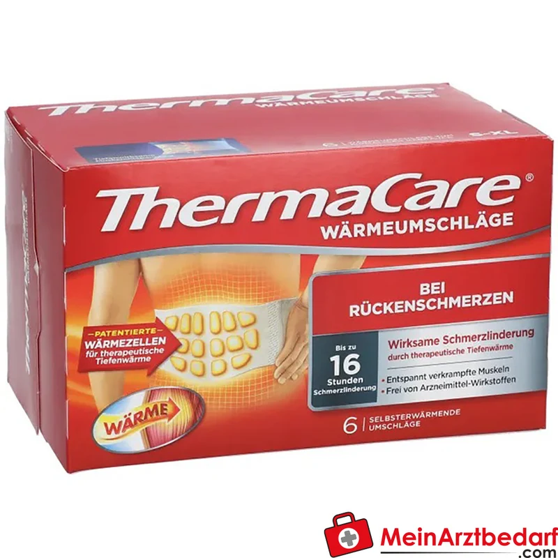 ThermaCare Wärmeumschläge Rücken XXL 1,20 m 8 Stunden 6 Stück