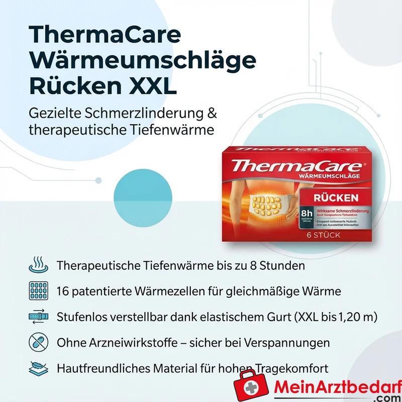 ThermaCare Wärmeumschläge Rücken XXL 1,20 m 8 Stunden 6 Stück