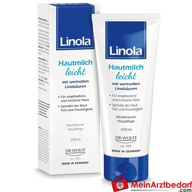 Linola Hautmilch leicht Körpermilch 200 ml für empfindliche und trockene Haut