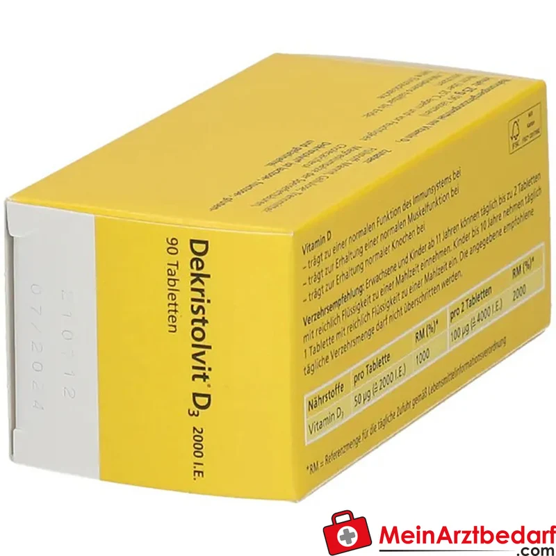 Hübner Dekristolvit D3 2.000 I.E. Tabletten 90 Stück