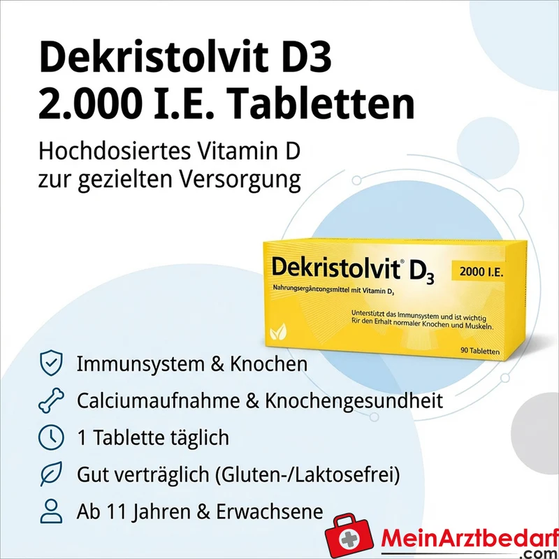 Hübner Dekristolvit D3 2.000 I.E. Tabletten 90 Stück