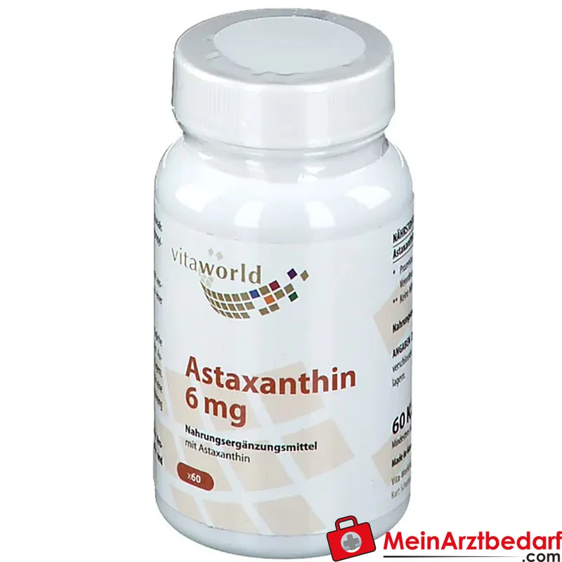 Astaxanthin 6 mg Kapseln 60 Stück, aus Haematococcus pluvialis-Alge