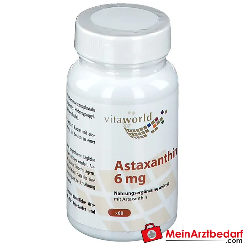 Astaxanthin 6 mg Kapseln 60 Stück, aus Haematococcus pluvialis-Alge