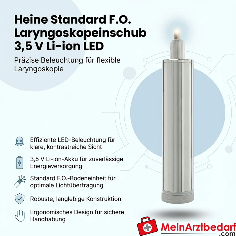 Heine Standard F.O. Laryngoskopeinschub 3,5 V Li‑ion LED