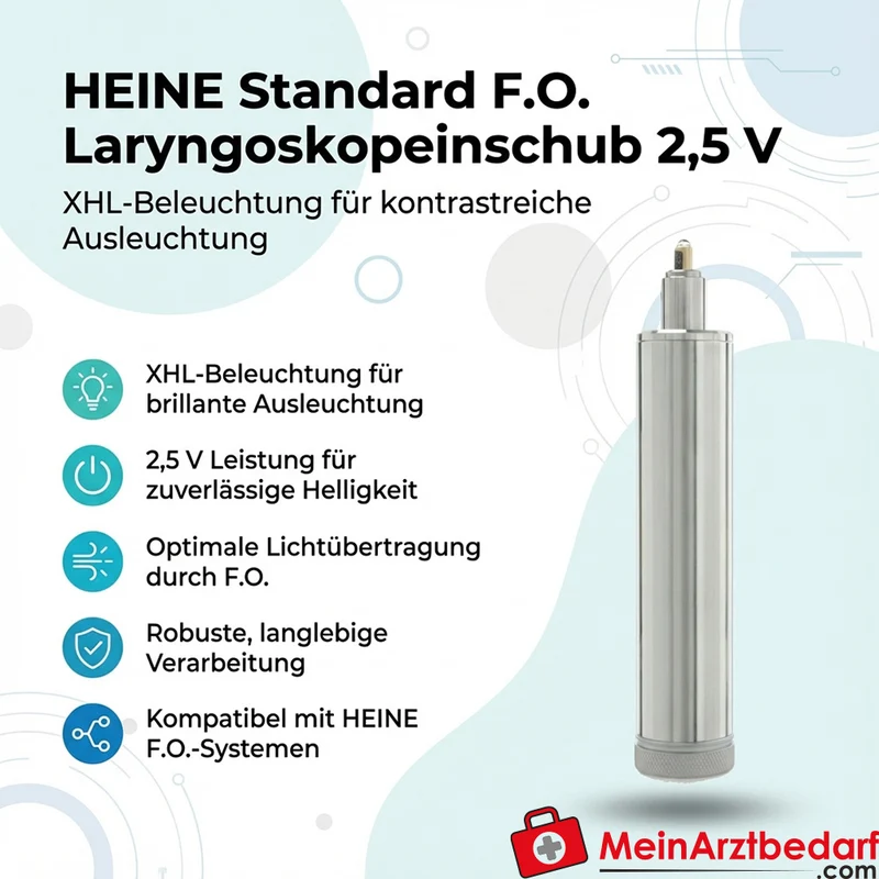HEINE Standard F.O. Laryngoskopeinschub 2,5 V XHL-Beleuchtung