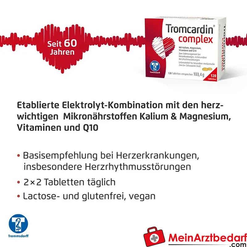 Tromcardin® complex Coenzym Q10 15 mg Tabletten mit Kalium 117,3 mg und Magnesium 36,5 mg 120 St.
