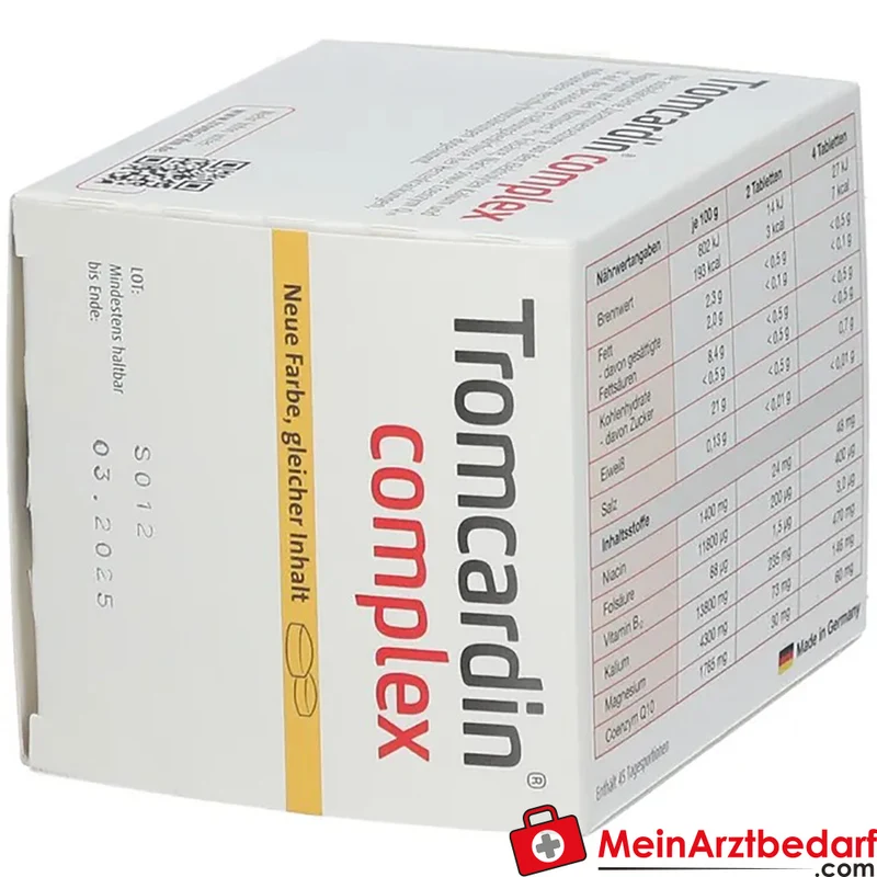 Tromcardin® complex Coenzym Q10 15 mg Tabletten mit Kalium 117,3 mg und Magnesium 36,5 mg 120 St.