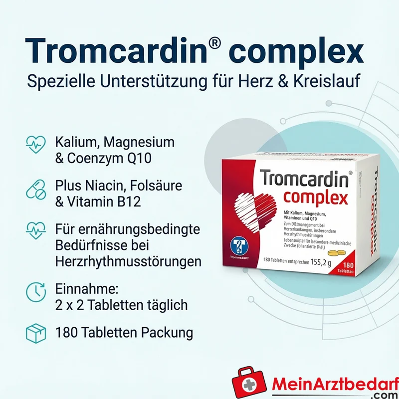 Tromcardin® complex Coenzym Q10 15 mg Tabletten mit Kalium 117,3 mg und Magnesium 36,5 mg 120 St.