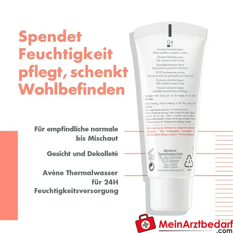 Avène Hydrance Leicht Feuchtigkeitsemulsion empfindliche Haut 40 ml