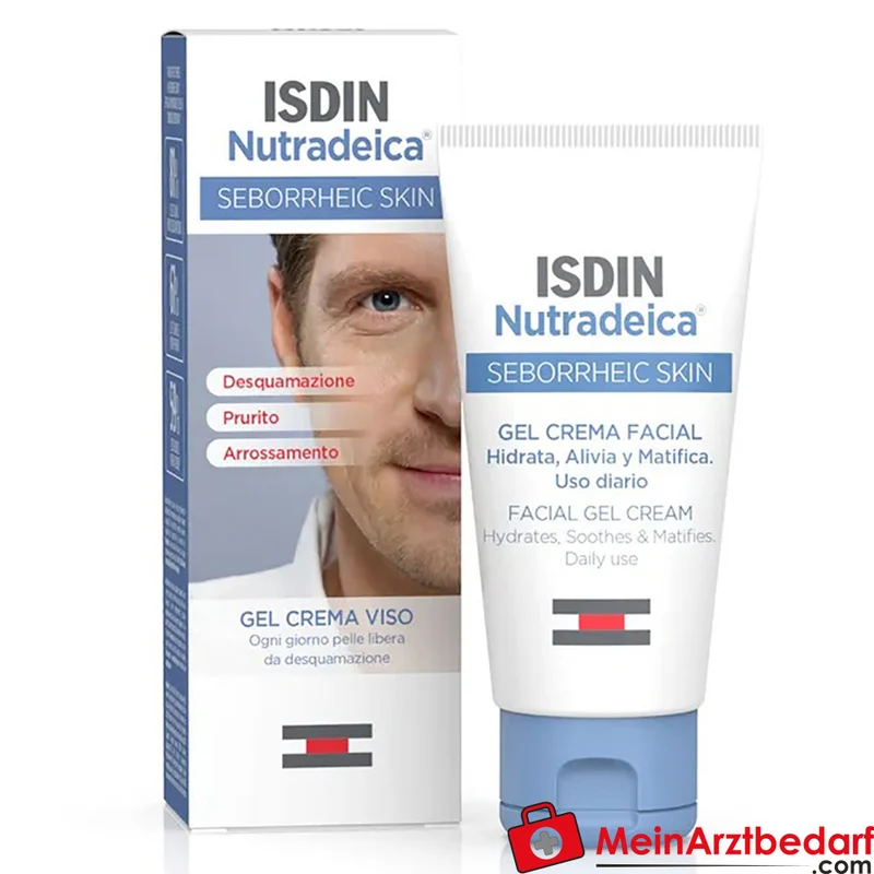 ISDIN Nutradeica Gel‑Creme 50 ml Piroctone Olamine & Zinc Pidolate für seborrhoische Gesichtshaut