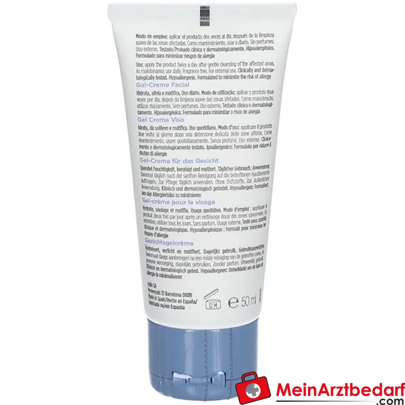 ISDIN Nutradeica Gel‑Creme 50 ml Piroctone Olamine & Zinc Pidolate für seborrhoische Gesichtshaut