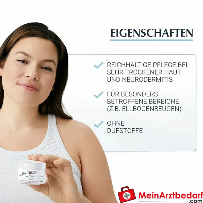 Eucerin AtopiControl Creme mit Licochalcone A und Ceramid 3 Hautcreme 75 ml