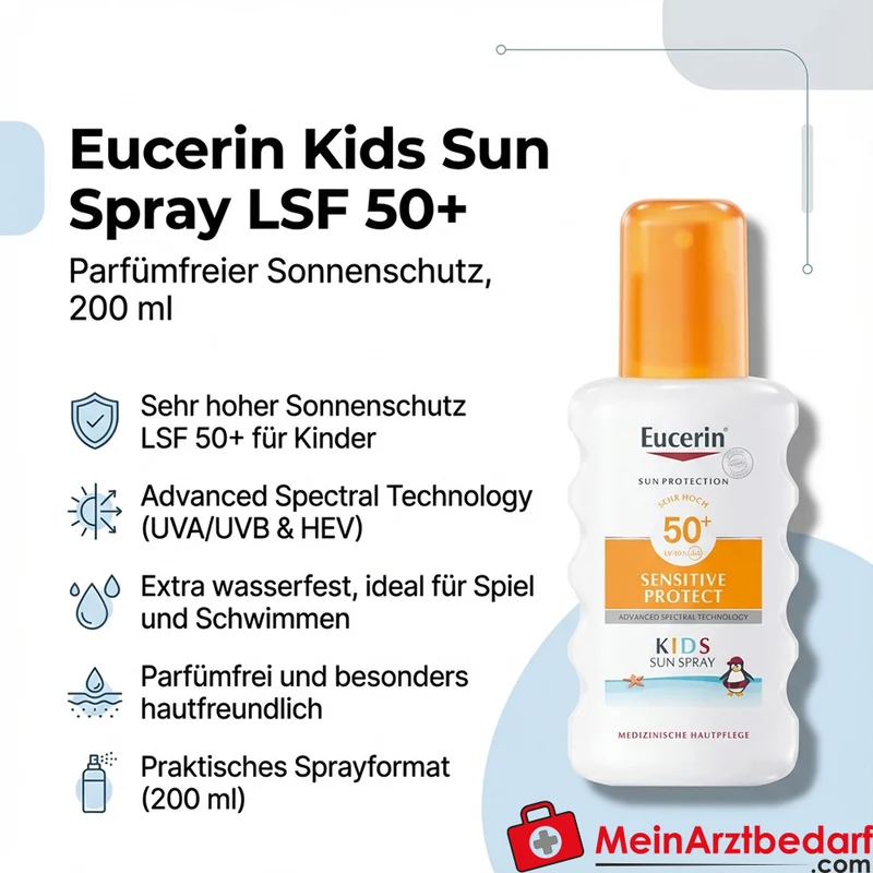 Eucerin Sensitive Protect Kids Sun Spray LSF 50+ parfümfrei 200 ml