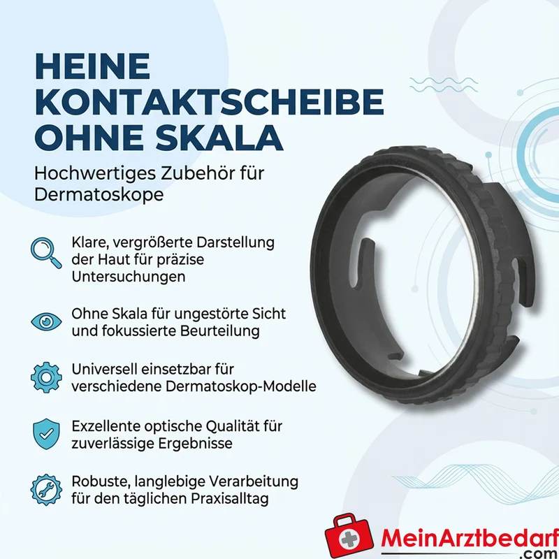 HEINE Kontaktscheibe ohne Skala für Dermatoskop, universell kompatibel